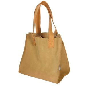 NWT Leather suede tote bag this Summer carry your wines with style